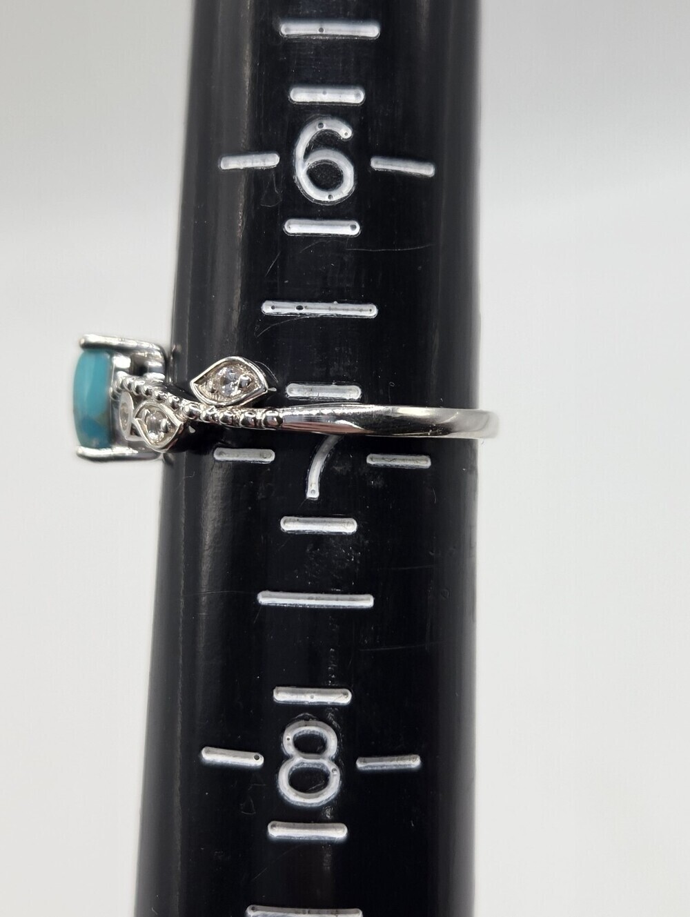 925 Sterling Silver Turquoise Ring Size 7 Blue Statement Boho New Jewelry - Picture 4 of 8